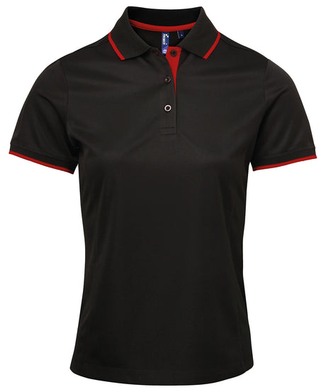 Premier Womens contrast Coolchecker polo