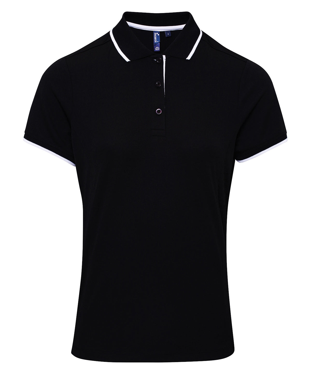 Premier Womens contrast Coolchecker polo