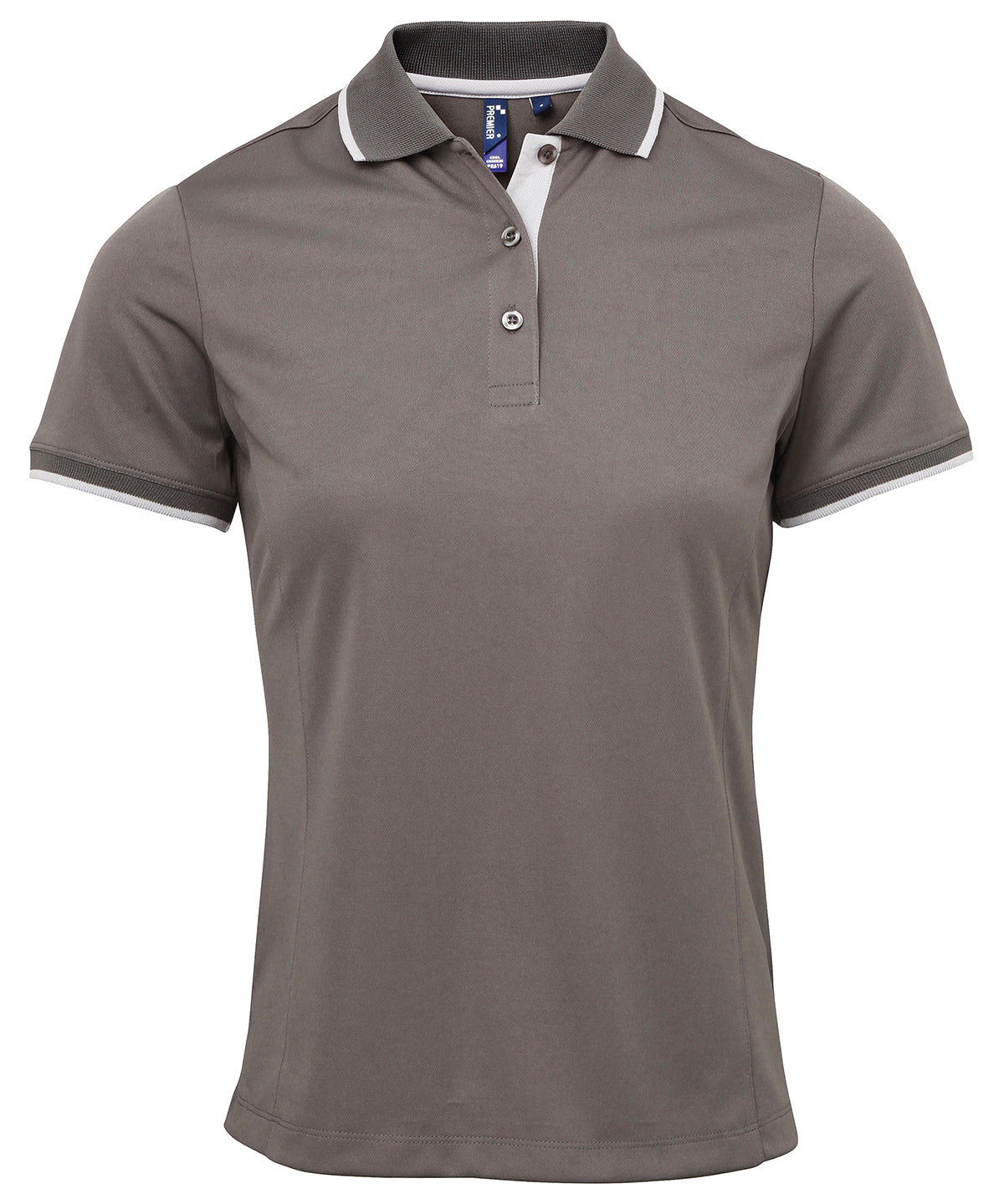 Premier Womens contrast Coolchecker polo