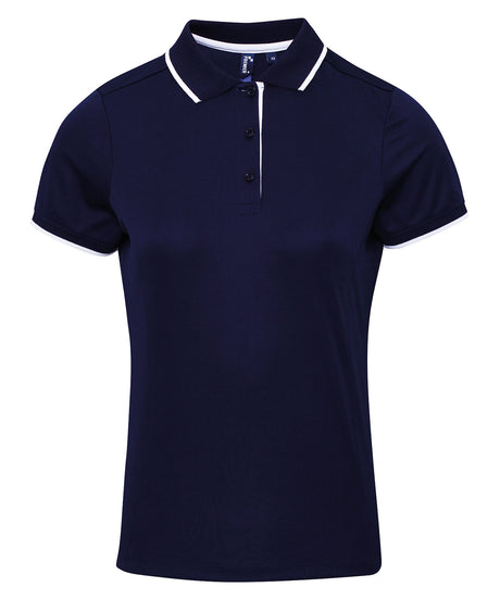 Premier Womens contrast Coolchecker polo