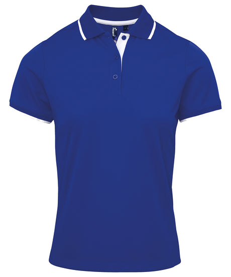 Premier Womens contrast Coolchecker polo