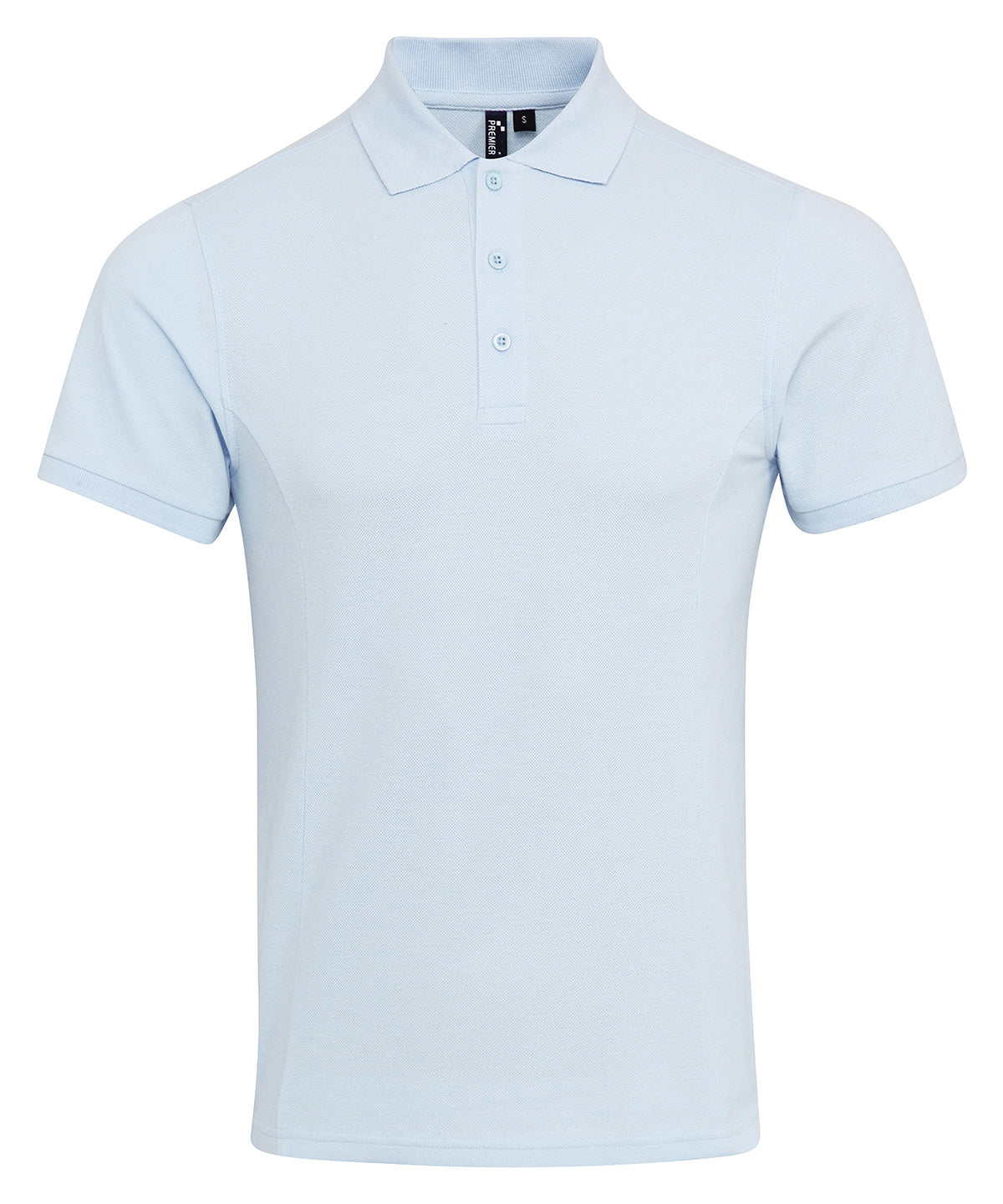 Premier Coolchecker plus piqué polo with CoolPlus Light Blue - S - Polo Shirts