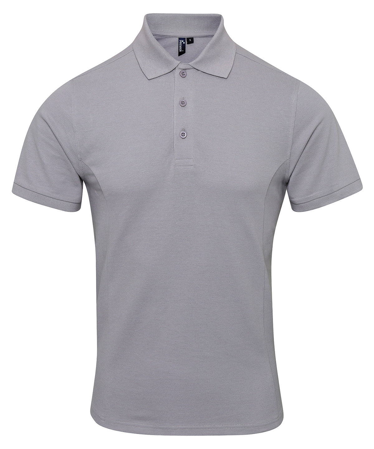 Premier Coolchecker plus piqué polo with CoolPlus Silver - S - Polo Shirts