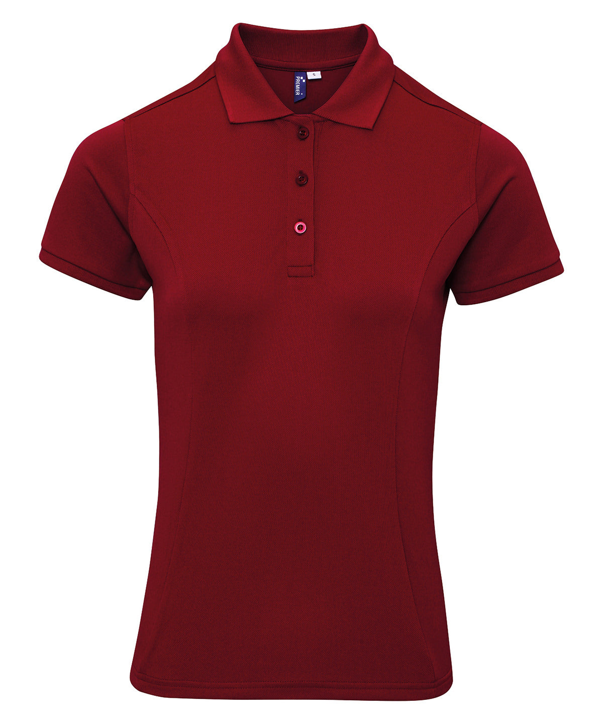 Premier Womens Coolchecker plus piqué polo with CoolPlus Burgundy