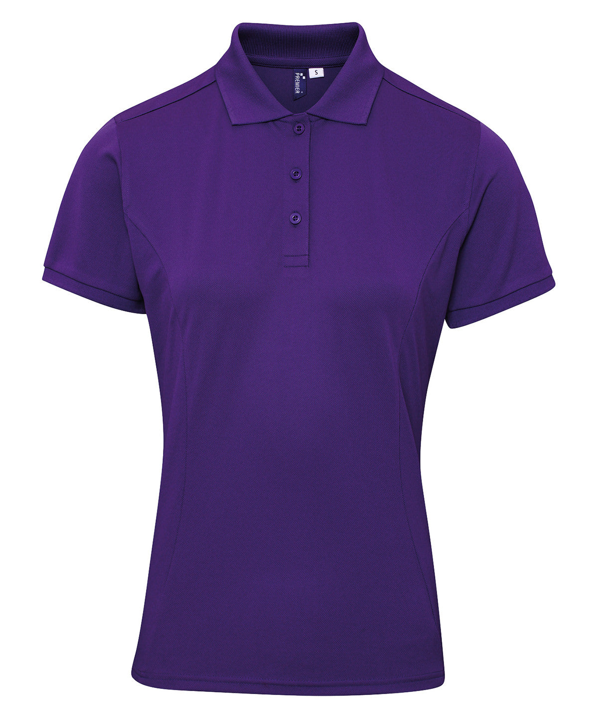 Premier Womens Coolchecker plus piqué polo with CoolPlus Purple