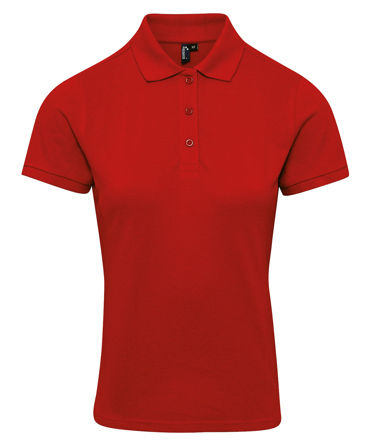 Premier Womens Coolchecker plus piqué polo with CoolPlus Red