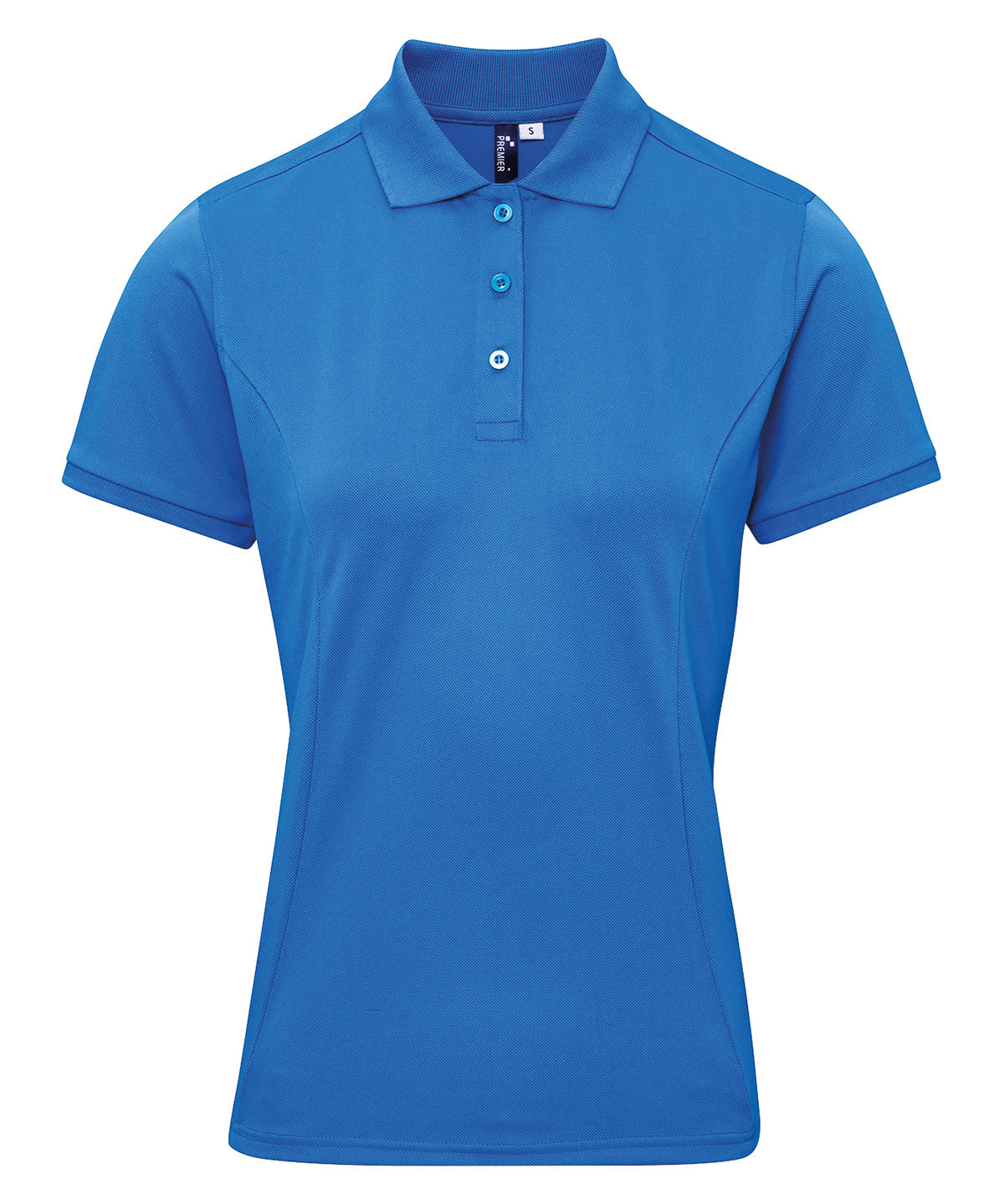 Premier Womens Coolchecker plus piqué polo with CoolPlus Sapphire