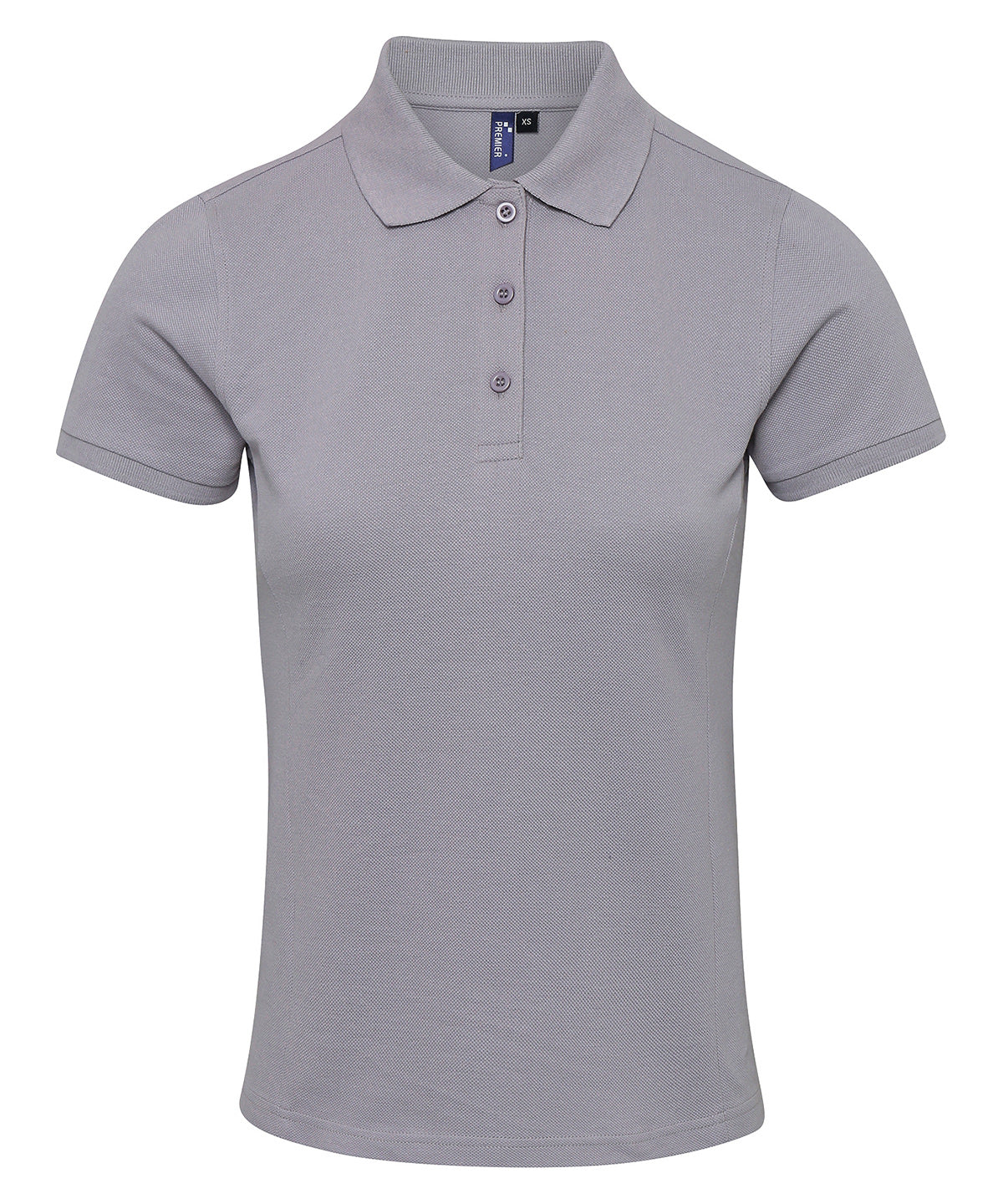 Premier Womens Coolchecker plus piqué polo with CoolPlus Silver