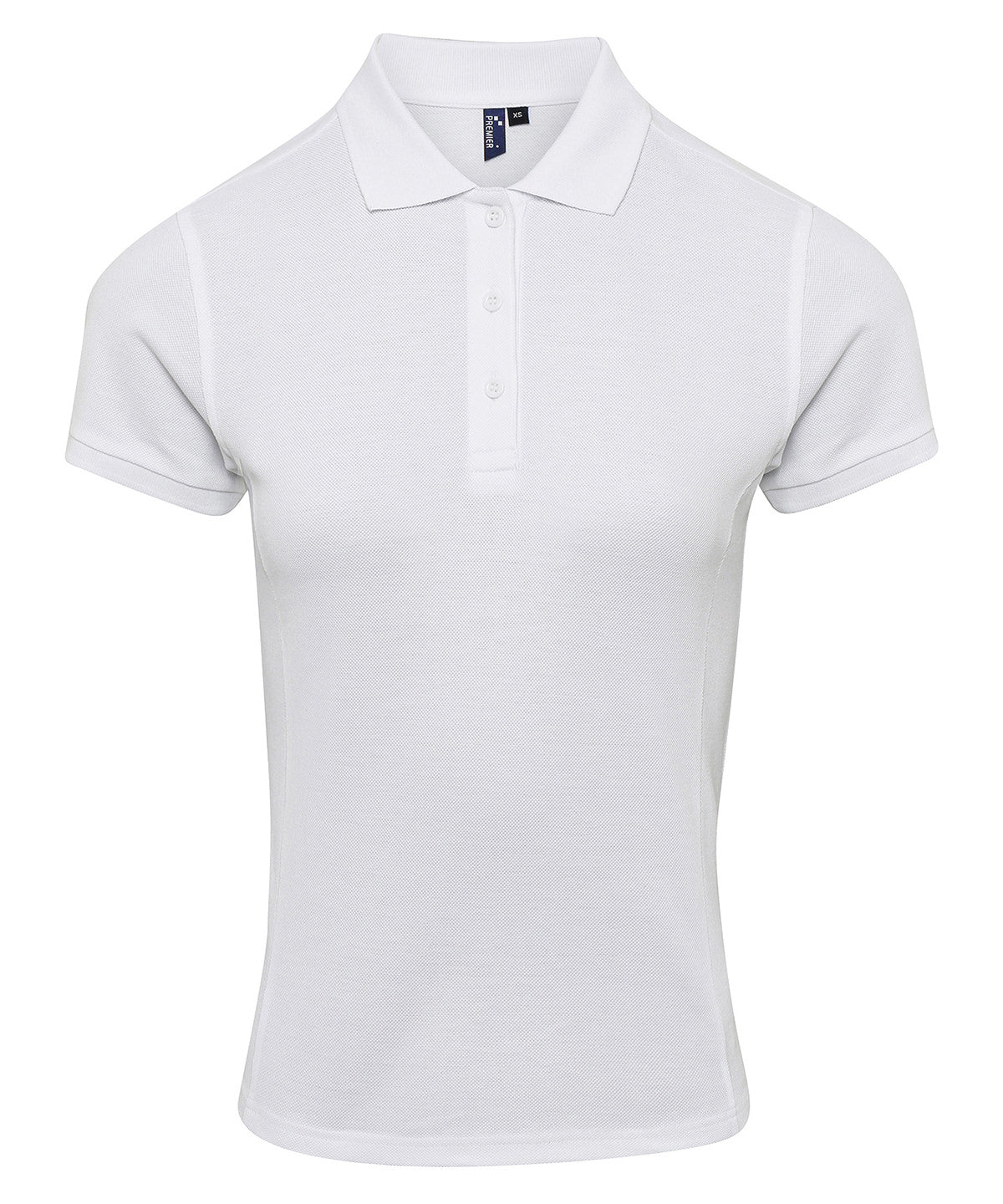 Premier Womens Coolchecker plus piqué polo with CoolPlus White