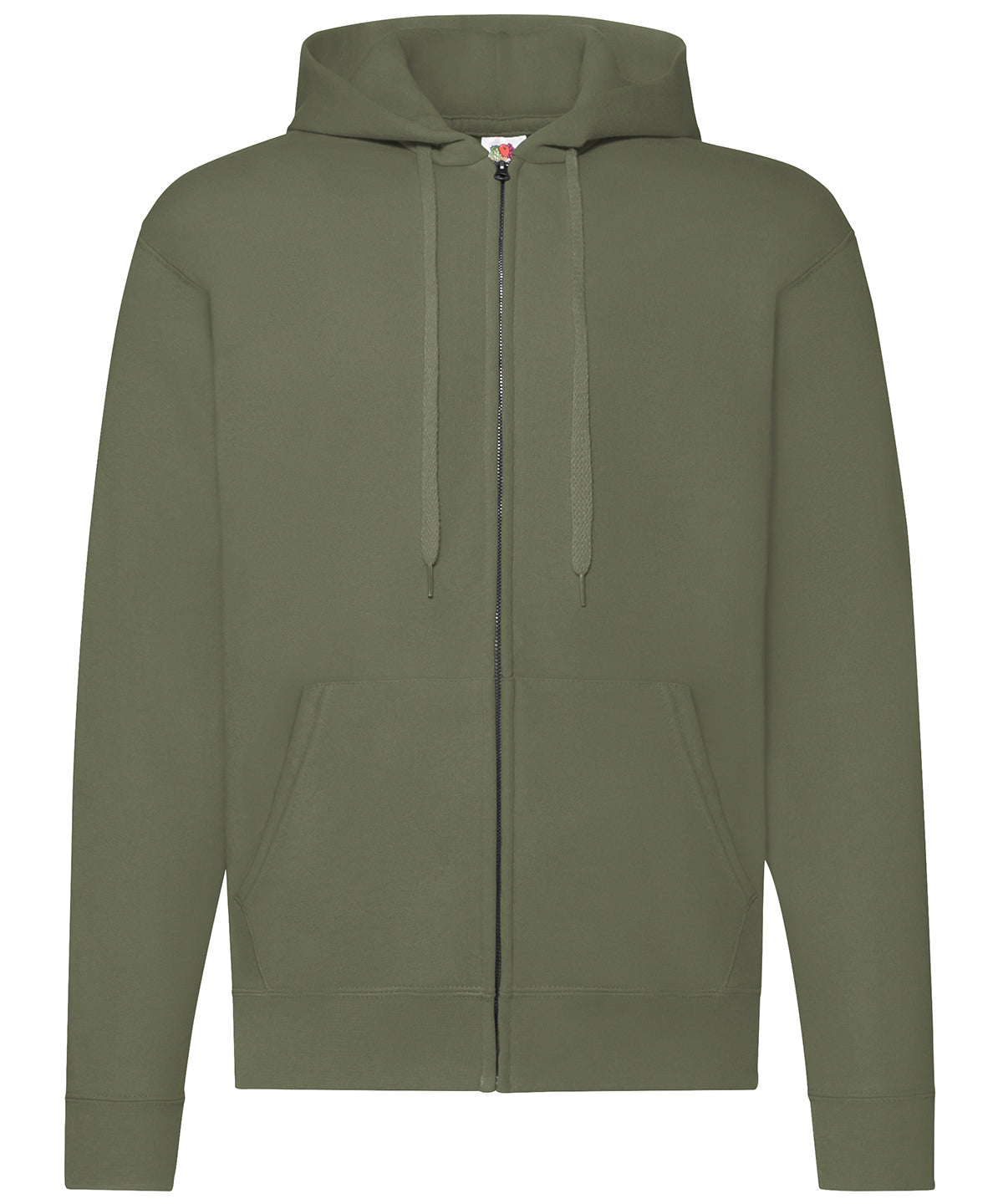 Fruit of the Loom Classic 80/20 Hooded Sweatshirt - Olive / S / Sweat Jacket - Hoodies