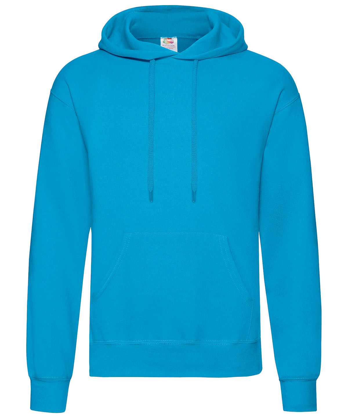 Fruit of the Loom Classic 80/20 Hooded Sweatshirt - Azure Blue / S / Hoodies