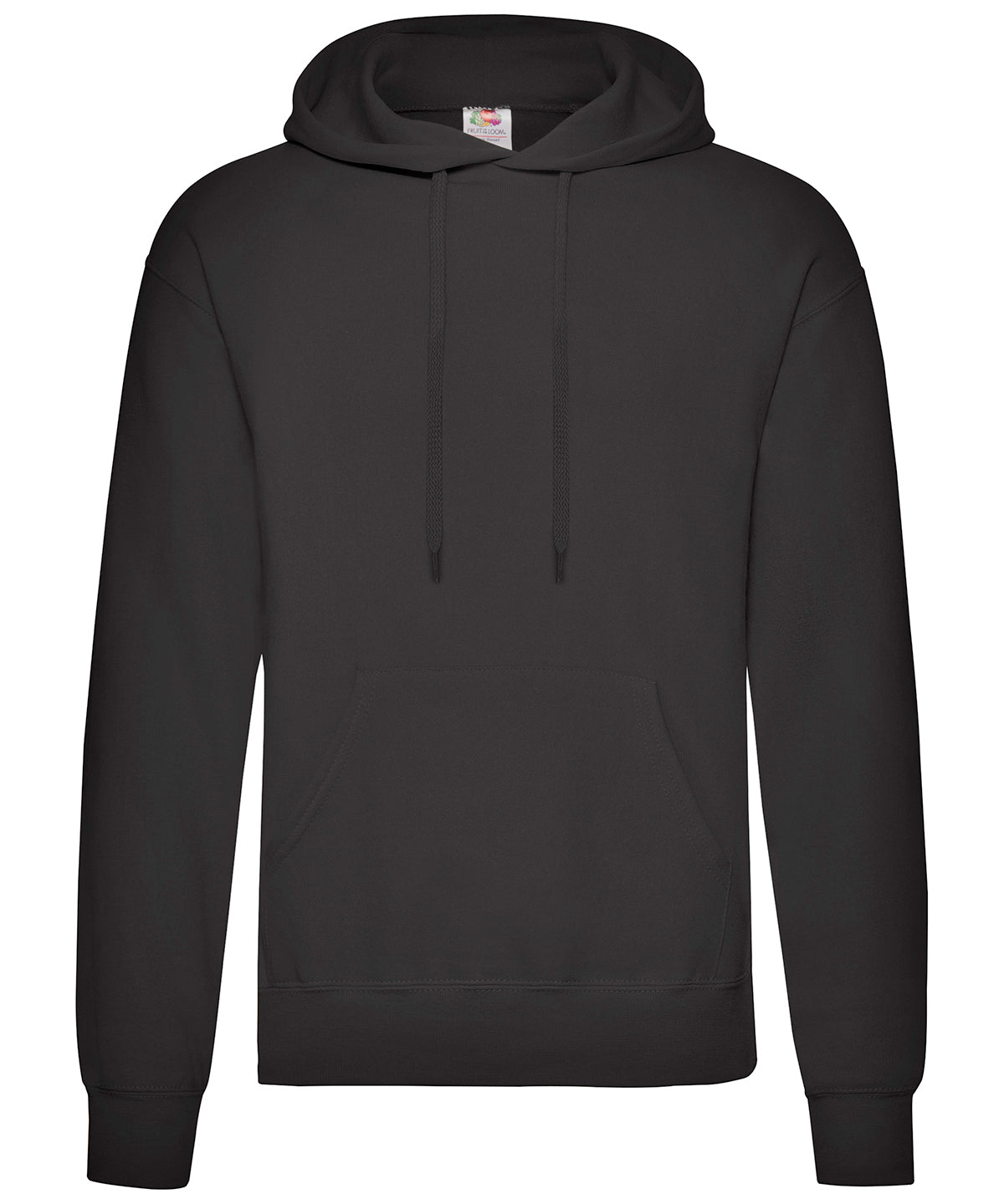 Fruit of the Loom Classic 80/20 Hooded Sweatshirt - Black / S / Hoodies