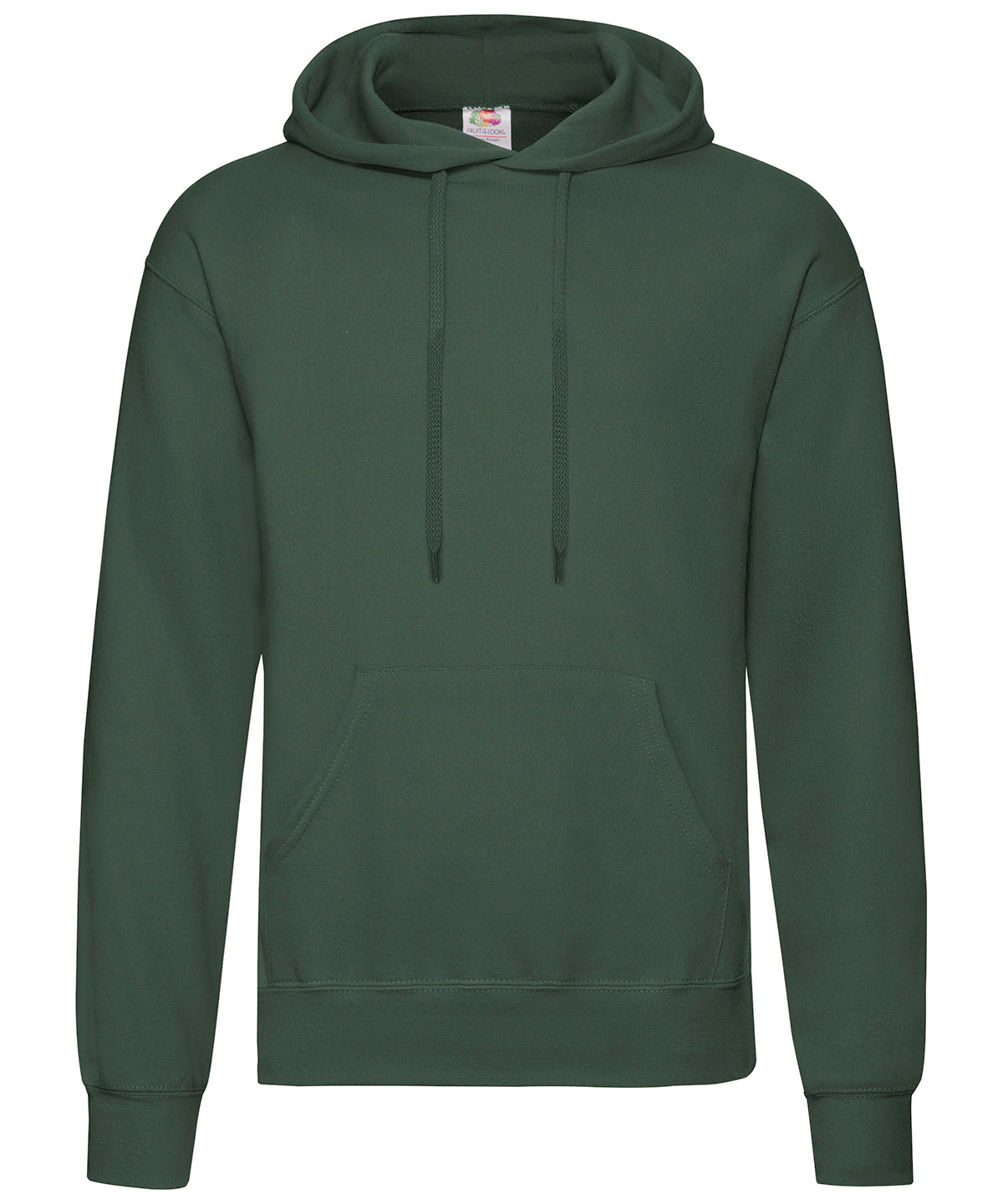 Fruit of the Loom Classic 80/20 Hooded Sweatshirt - Bottle Green / S / Hoodies