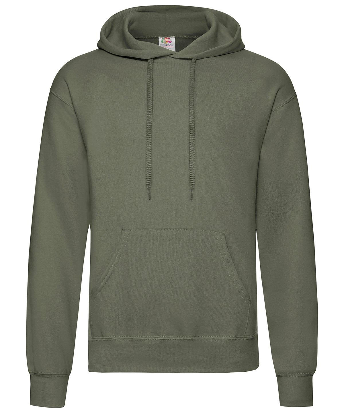 Fruit of the Loom Classic 80/20 Hooded Sweatshirt - Olive / S / Hoodies