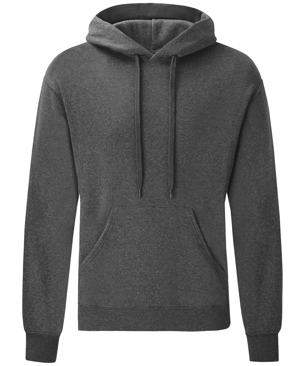 Fruit of the Loom Classic 80/20 Hooded Sweatshirt - Dark Heather Grey / S / Hoodies