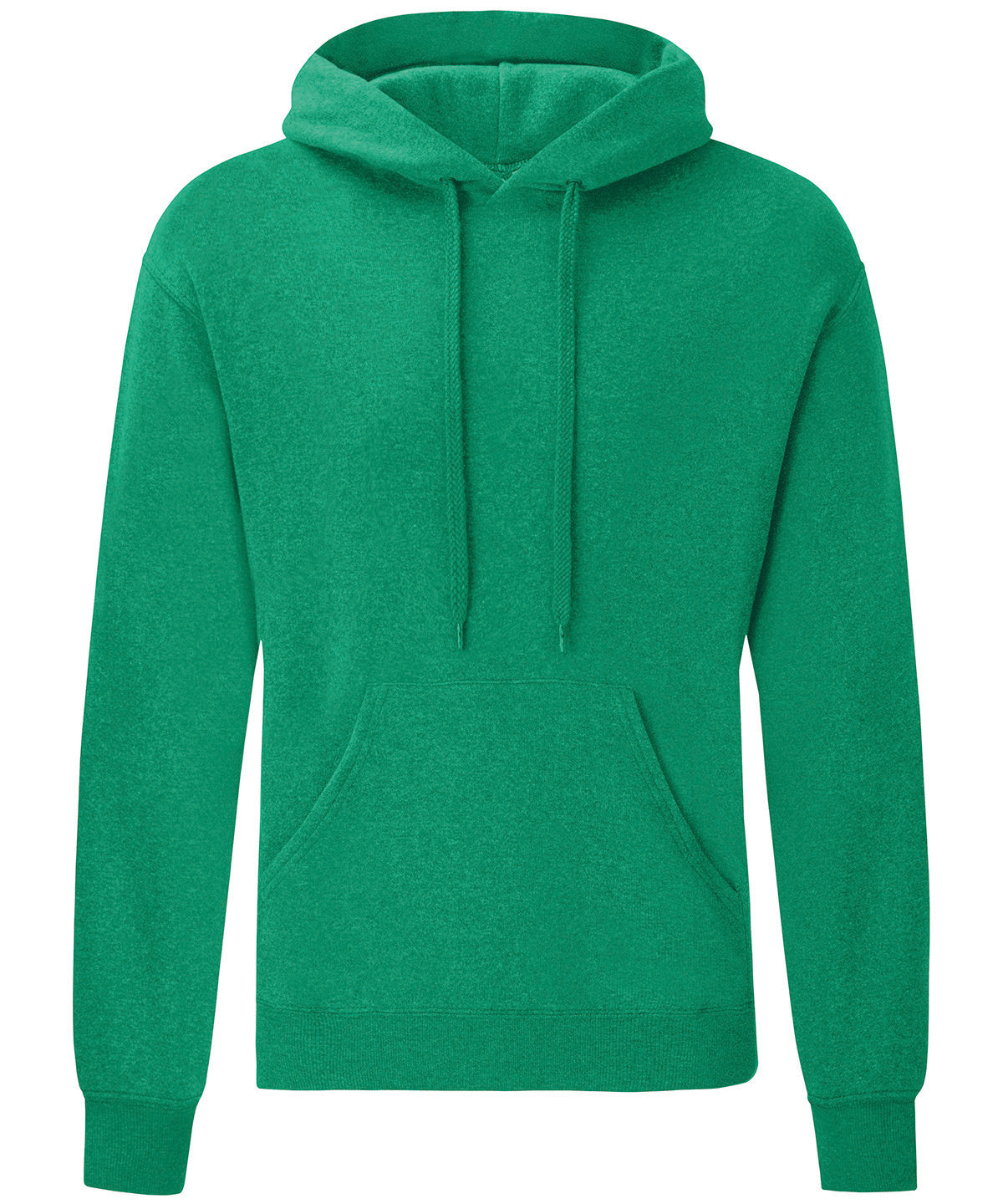Fruit of the Loom Classic 80/20 Hooded Sweatshirt - Heather Green / S / Hoodies