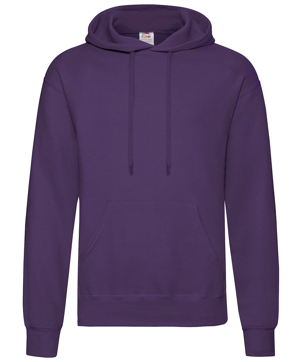 Fruit of the Loom Classic 80/20 Hooded Sweatshirt - Purple / S / Hoodies