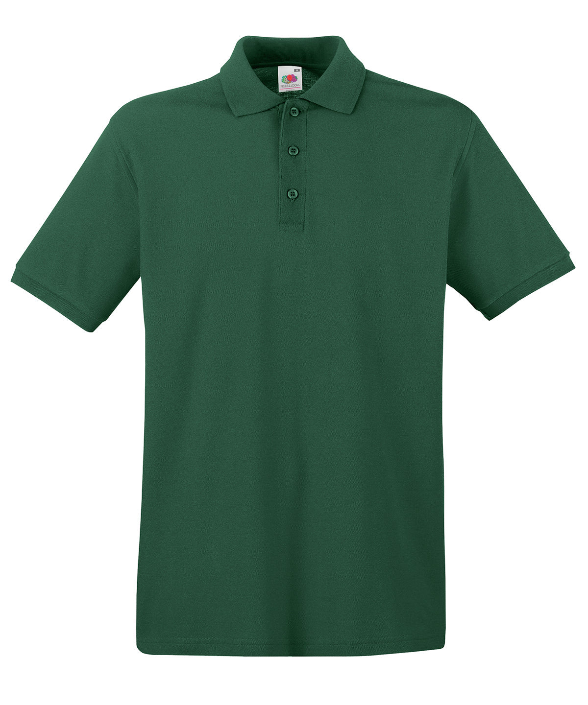 Fruit of the Loom Premium polo Bottle Green - S - Polo Shirts