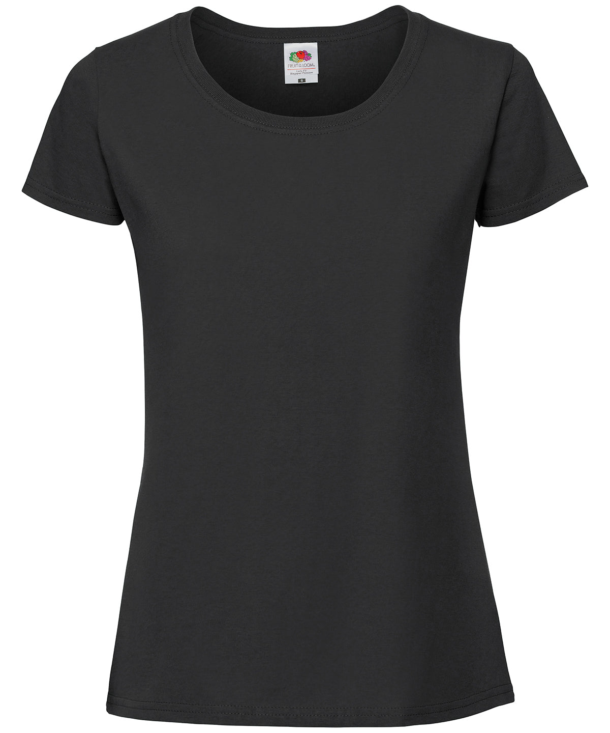 Fruit of the Loom Womens Iconic 195 ringspun premium t-shirt Black - XS - T-Shirts
