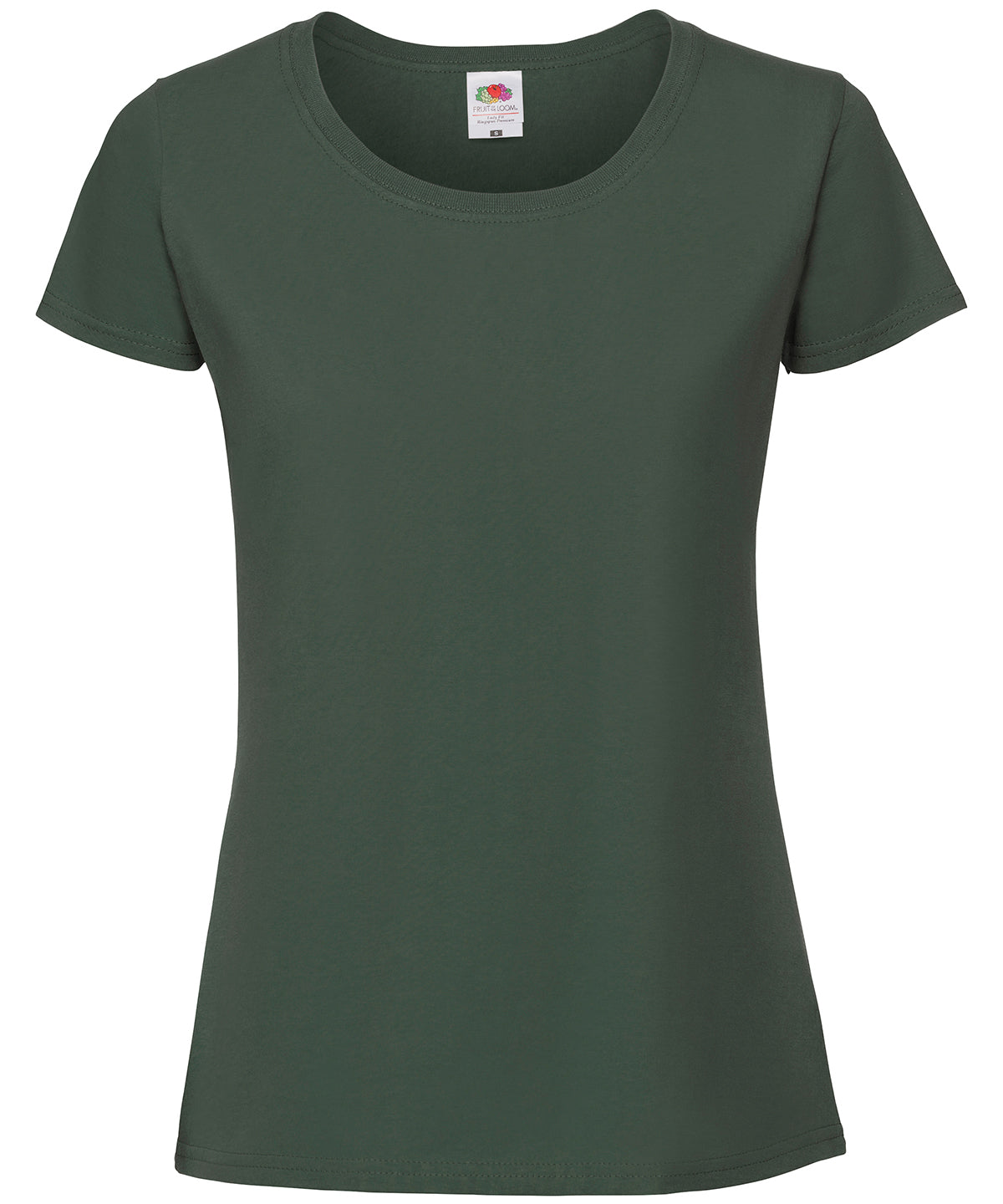 Fruit of the Loom Womens Iconic 195 ringspun premium t-shirt Bottle Green - XS - T-Shirts