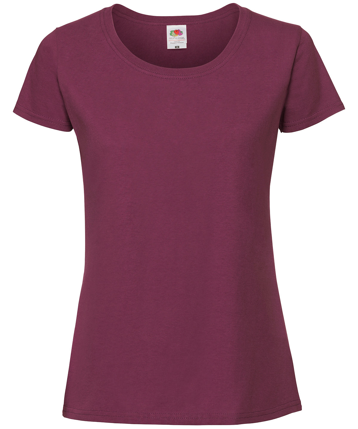Fruit of the Loom Womens Iconic 195 ringspun premium t-shirt Burgundy