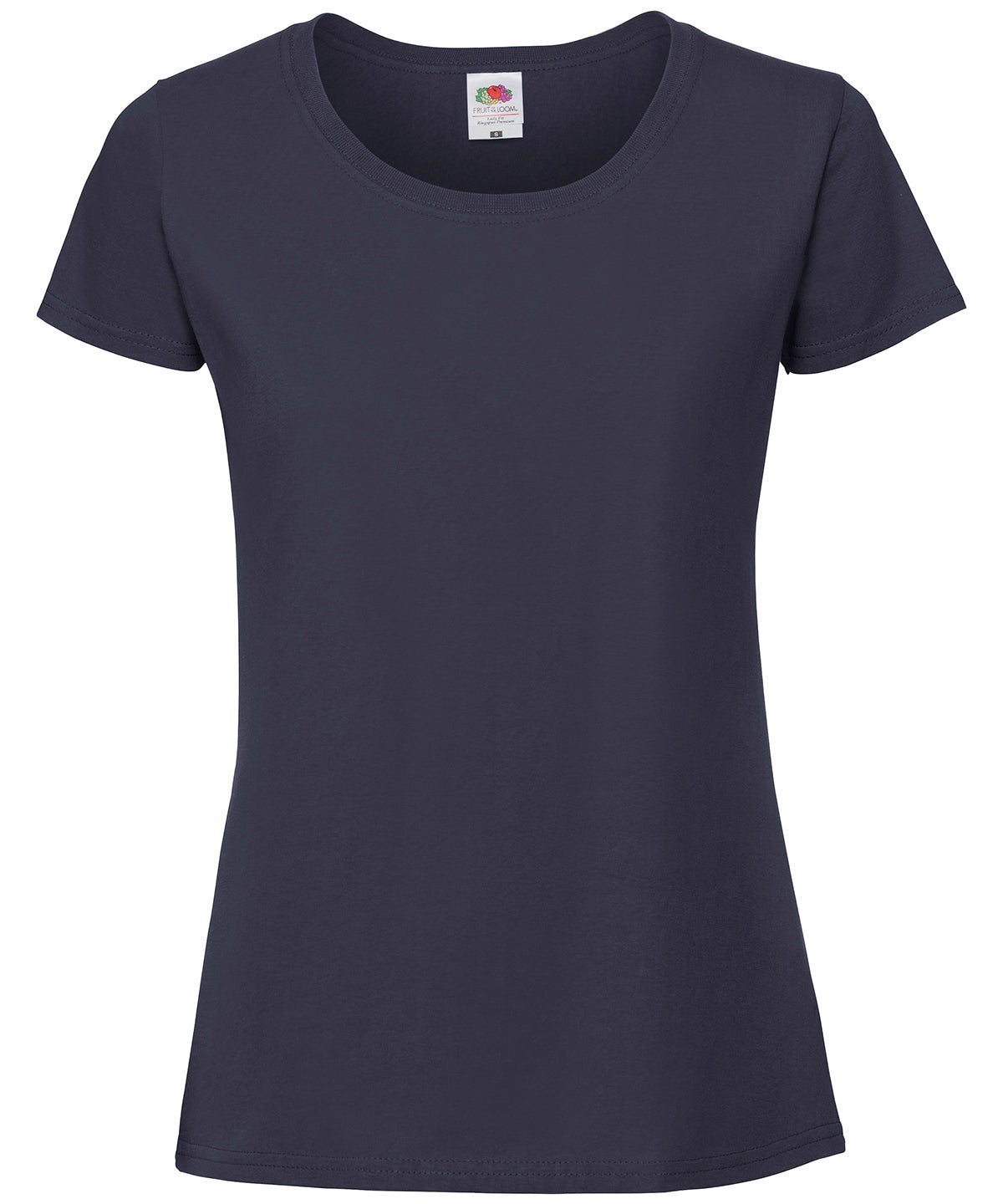 Fruit of the Loom Womens Iconic 195 ringspun premium t-shirt Deep Navy - XS - T-Shirts