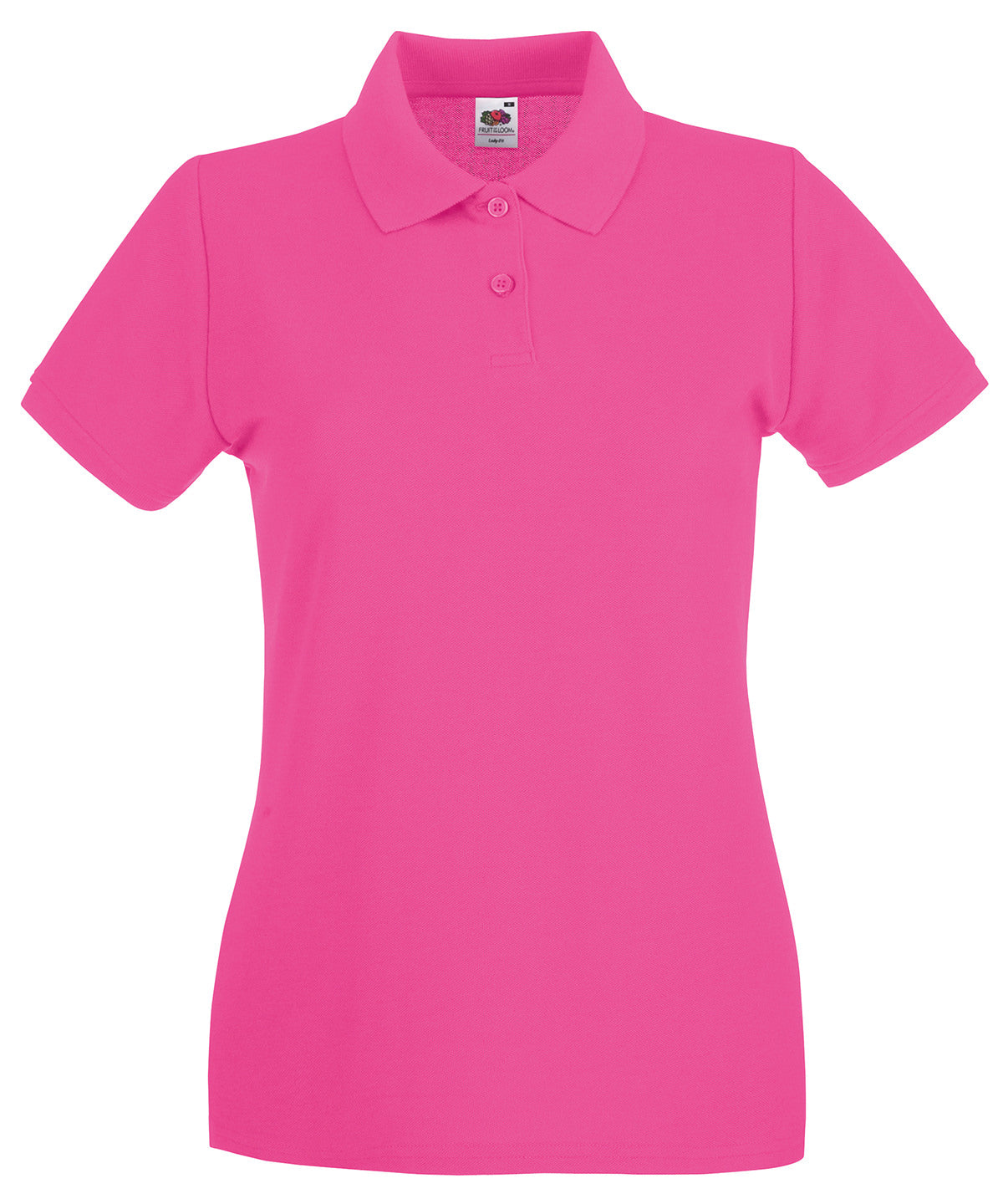 Fruit of the Loom Women’s Premium Polo Shirt - Fuchsia / XS - Shirts
