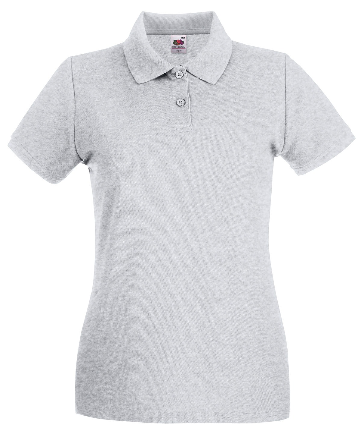 Fruit of the Loom Women’s Premium Polo Shirt - Heather Grey / XS - Shirts