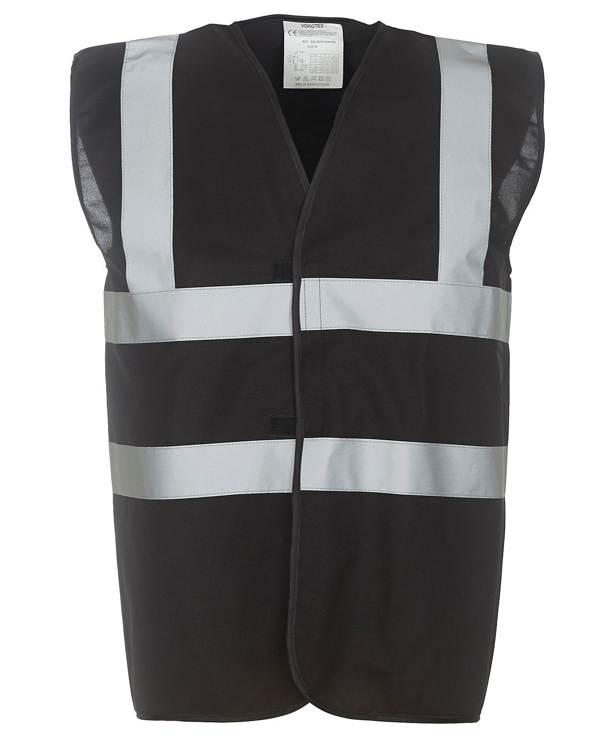 Yoko Hi-Vis 2-Band-And-Braces Waistcoat - Black / S - Vest: Yellow