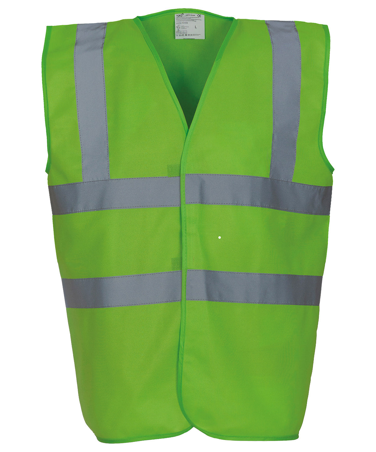 Yoko Hi-Vis 2-Band-And-Braces Waistcoat - Lime / S - Vest: Yellow