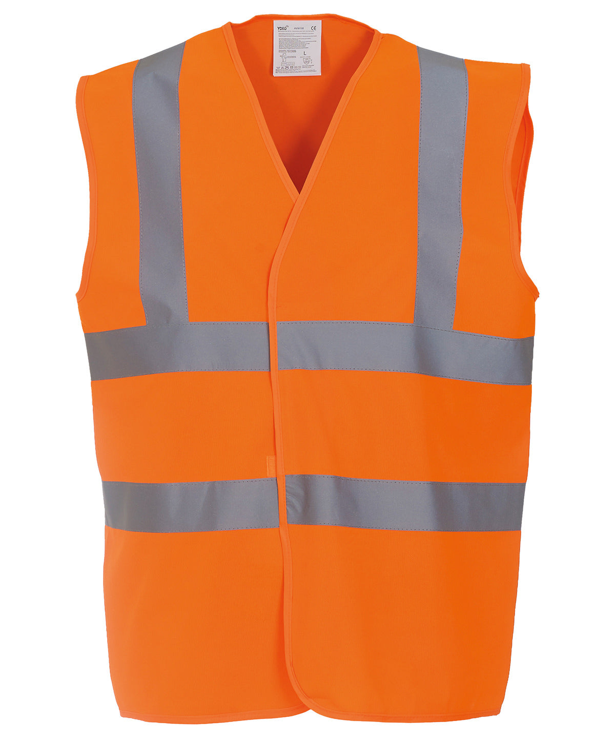 Yoko Hi-Vis 2-Band-And-Braces Waistcoat - Orange / S - Vest: Yellow