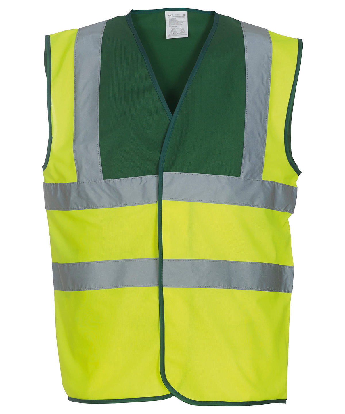 Yoko Hi-Vis 2-Band-And-Braces Waistcoat  Paramedic Green/Yellow