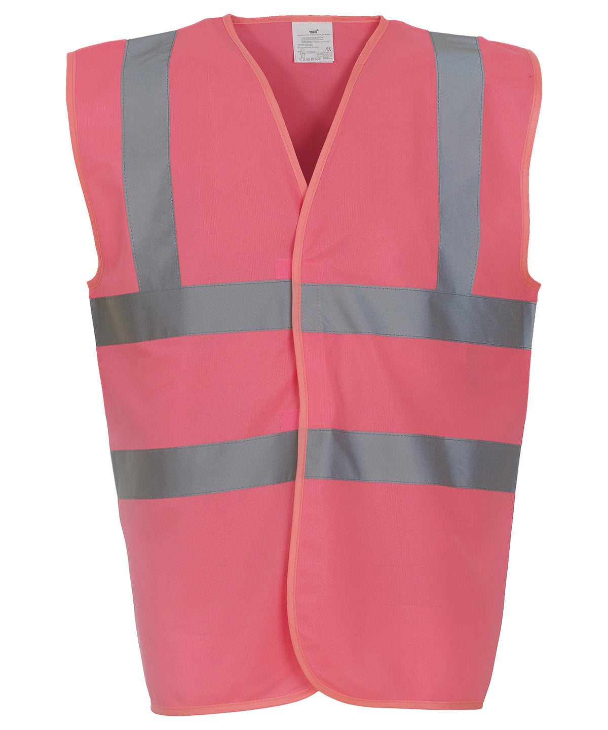 Yoko Hi-Vis 2-Band-And-Braces Waistcoat - Pink / S - Vest: Yellow
