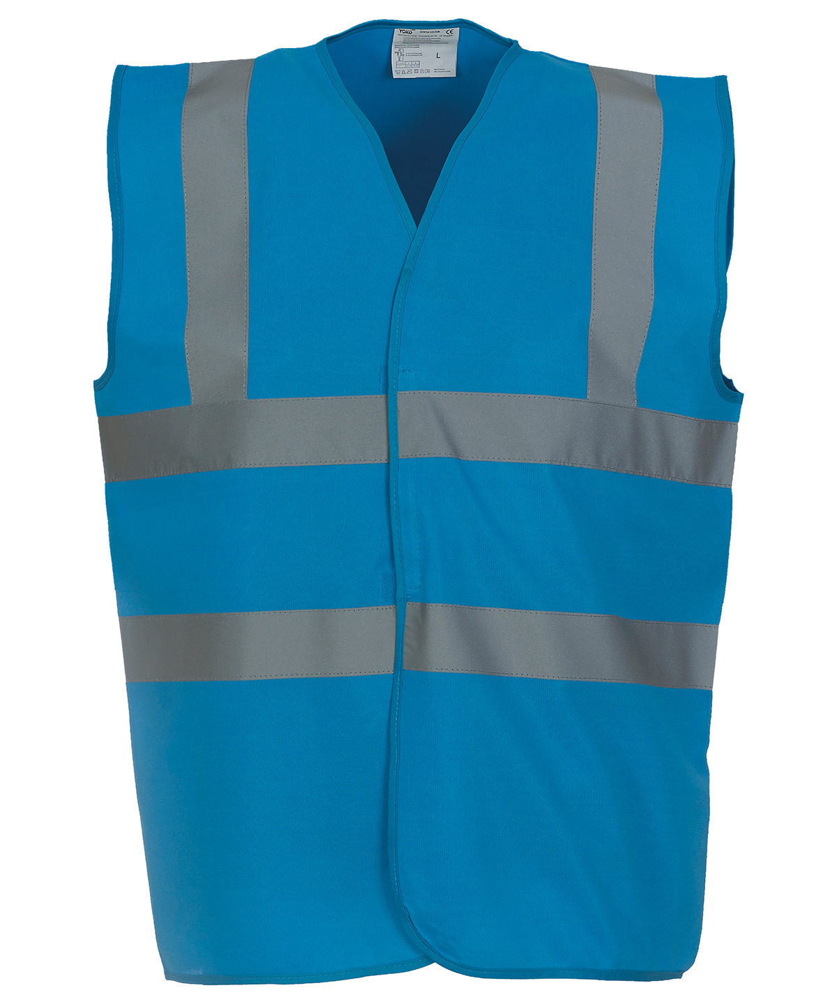 Yoko Hi-Vis 2-Band-And-Braces Waistcoat - Sapphire / S - Vest: Yellow