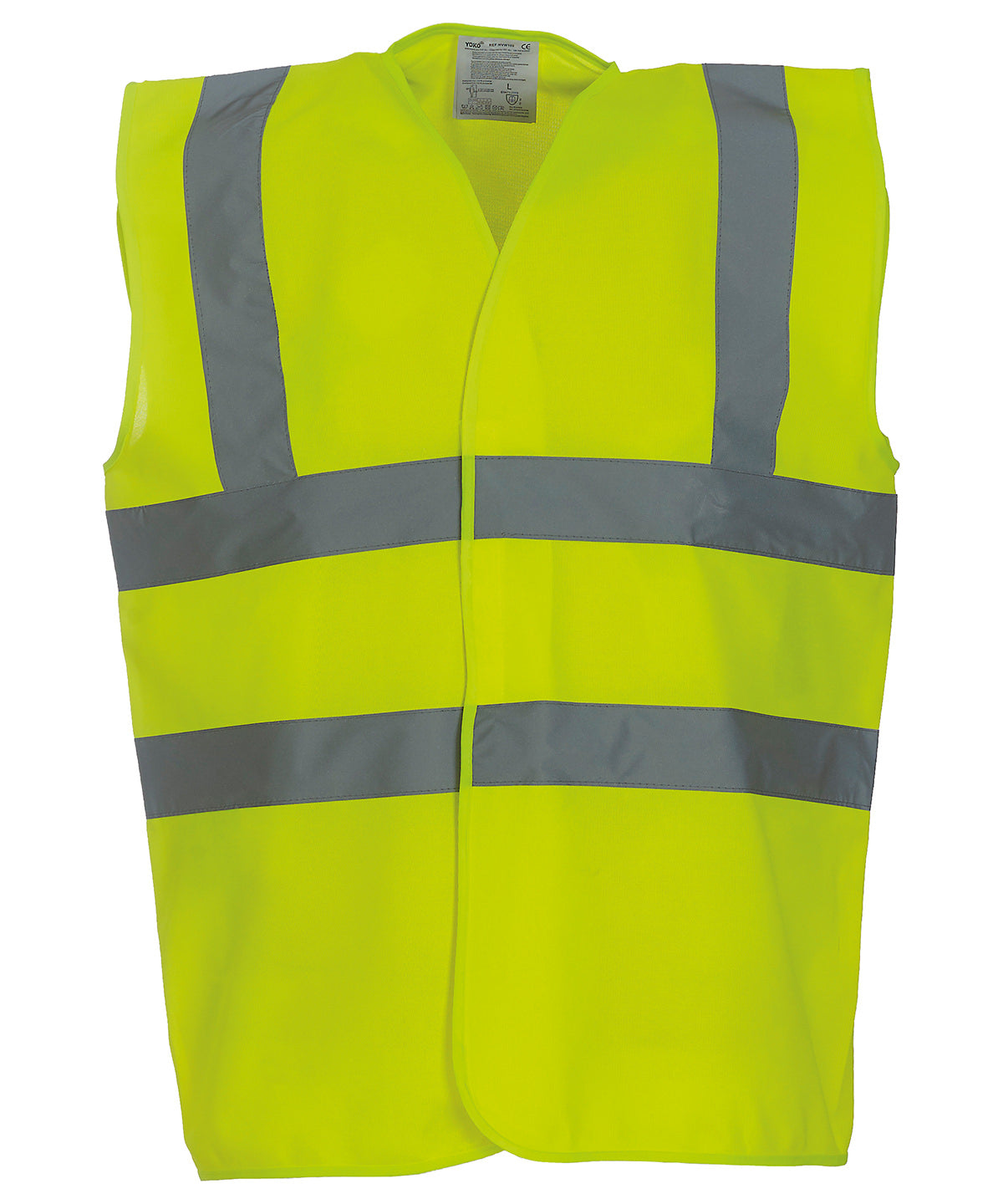 Yoko Hi-Vis 2-Band-And-Braces Waistcoat - Yellow / S - Vest