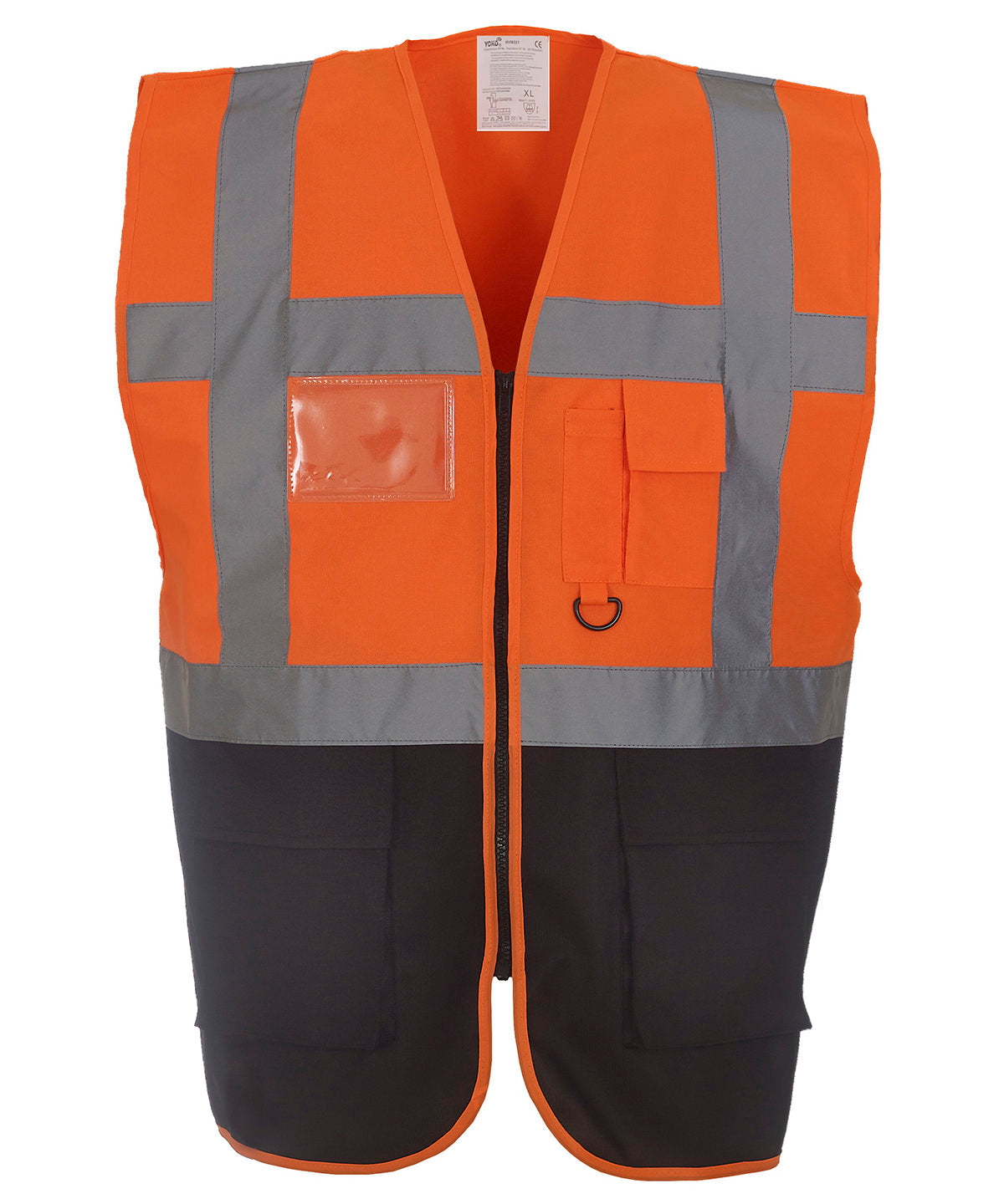 Yoko Multifunctional Executive Hi-Vis Waistcoat  Orange/Black