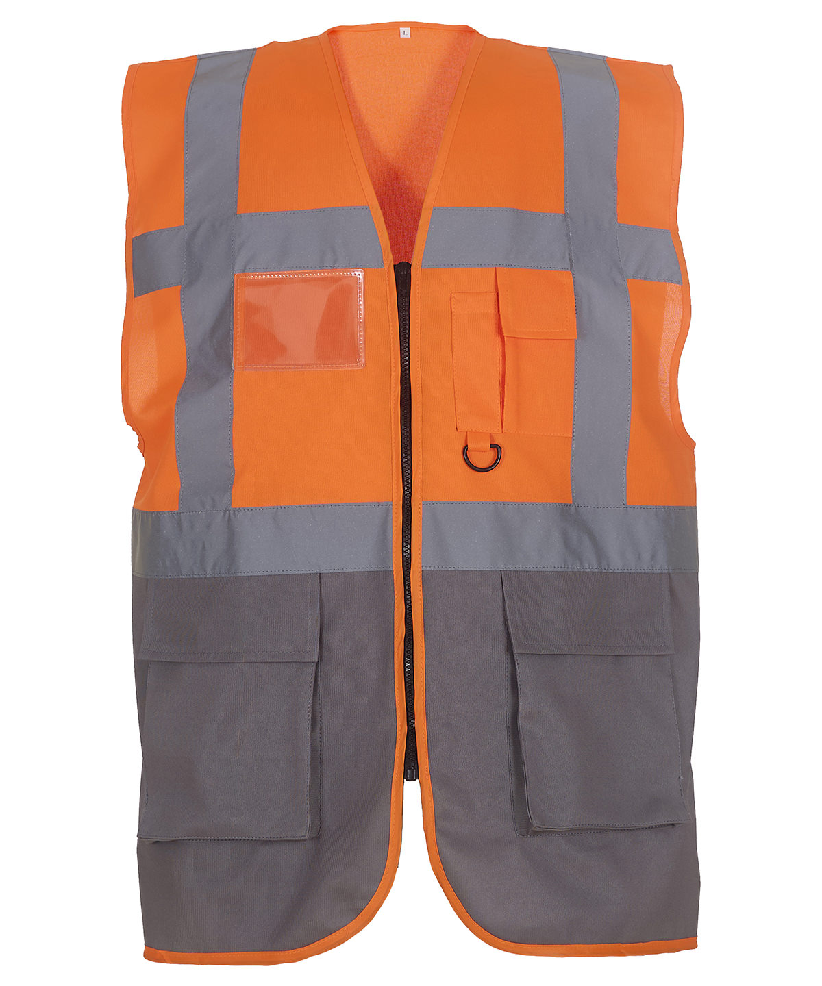 Yoko Multifunctional Executive Hi-Vis Waistcoat - Orange/Grey / S - Vest