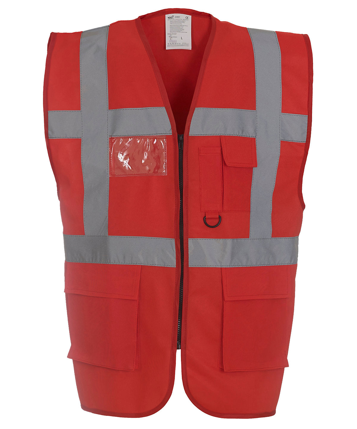 Yoko Multifunctional Executive Hi-Vis Waistcoat  Red