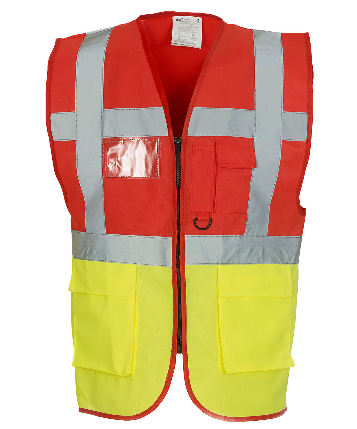 Yoko Multifunctional Executive Hi-Vis Waistcoat - Red/Yellow / S - Vest