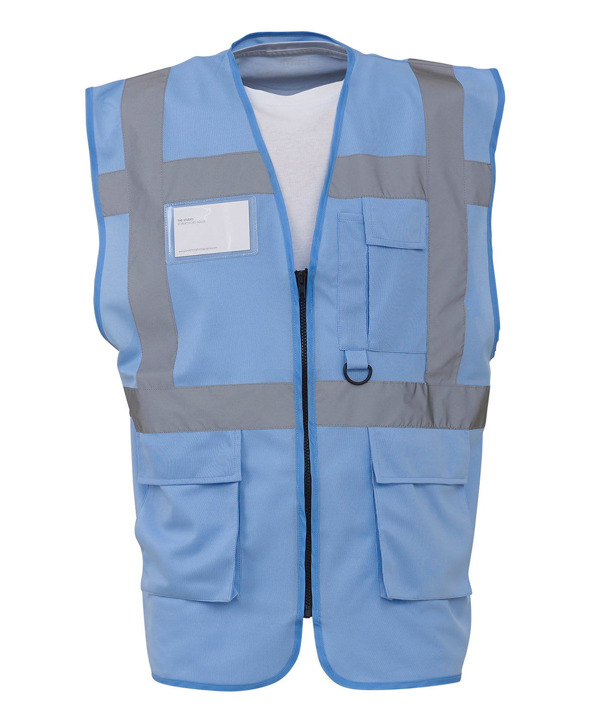 Yoko Multifunctional Executive Hi-Vis Waistcoat  Sky