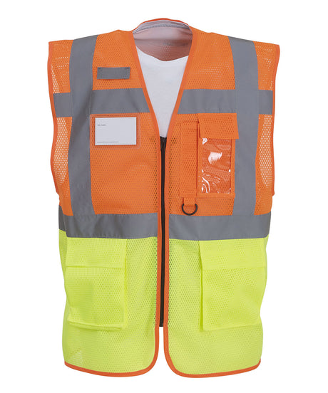 Yoko Hi-Vis Top Cool Open-Mesh Executive Waistcoat