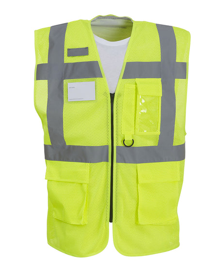Yoko Hi-Vis Top Cool Open-Mesh Executive Waistcoat