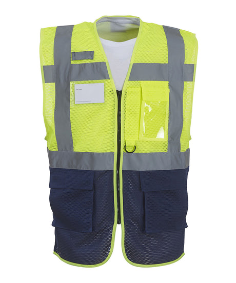 Yoko Hi-Vis Top Cool Open-Mesh Executive Waistcoat