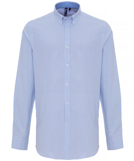 Premier Cotton-rich Oxford stripes shirt