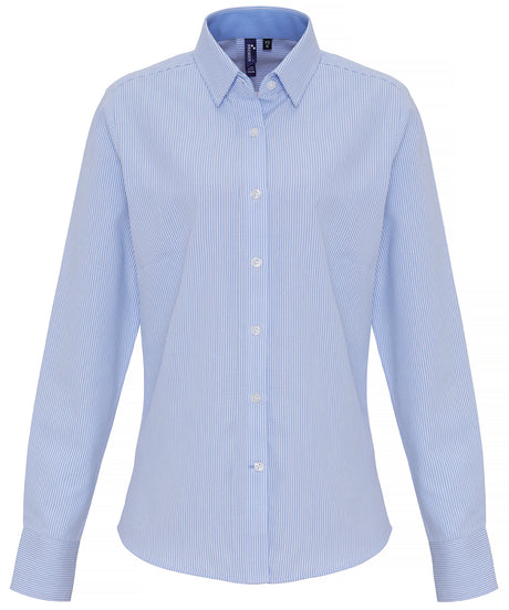 Premier Women's cotton-rich Oxford stripes blouse