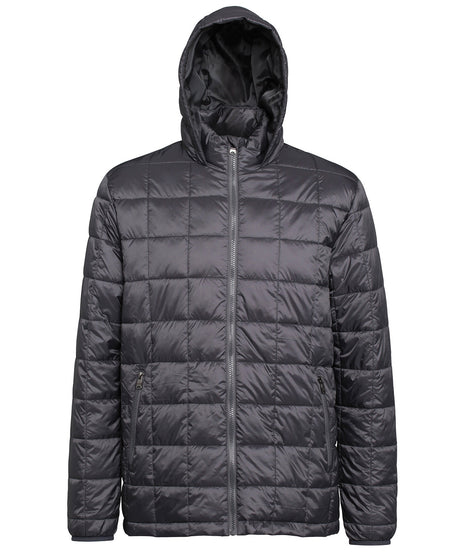 2786 Box quilt hooded jacket