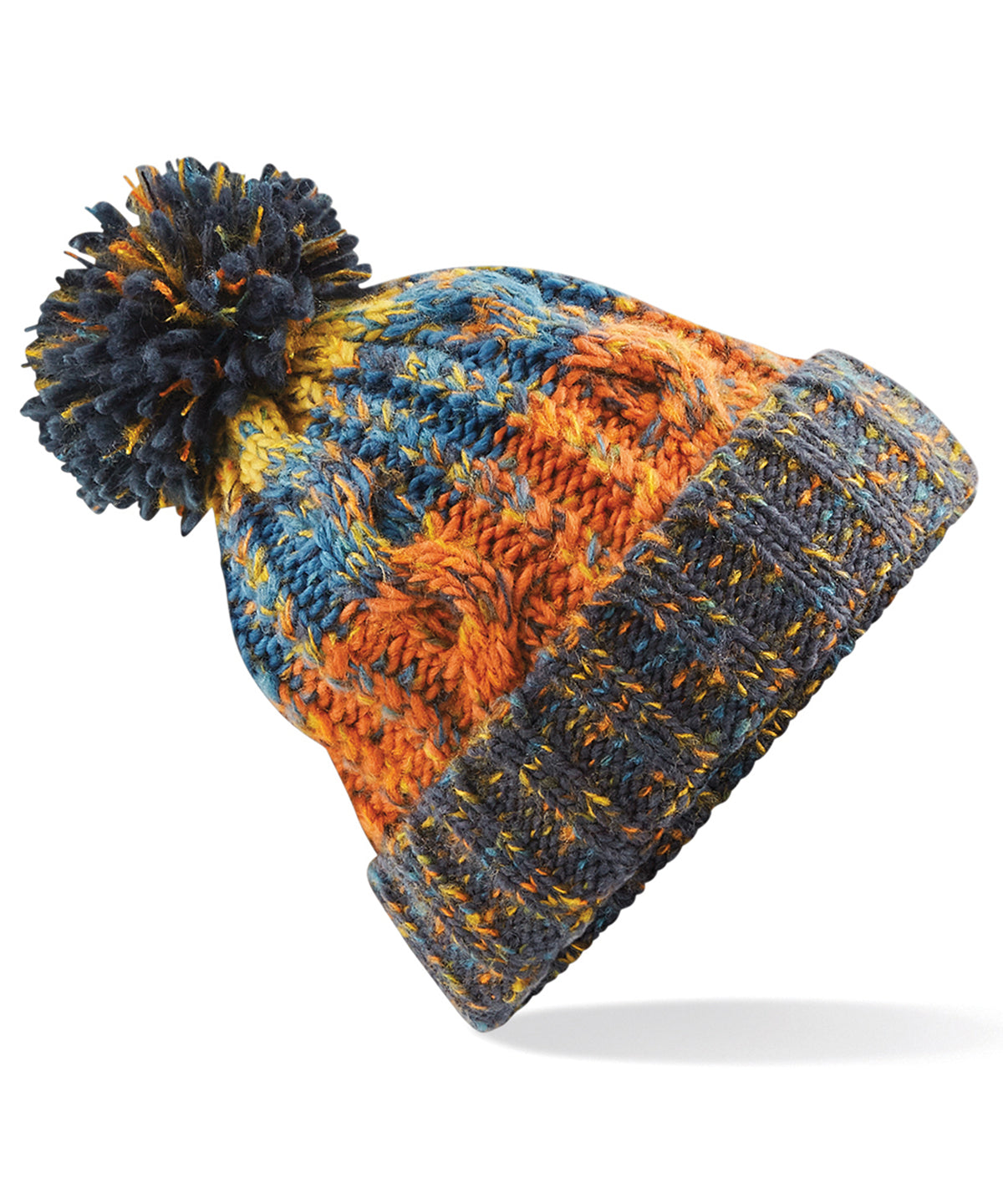 Beechfield Corkscrew pom pom beanie