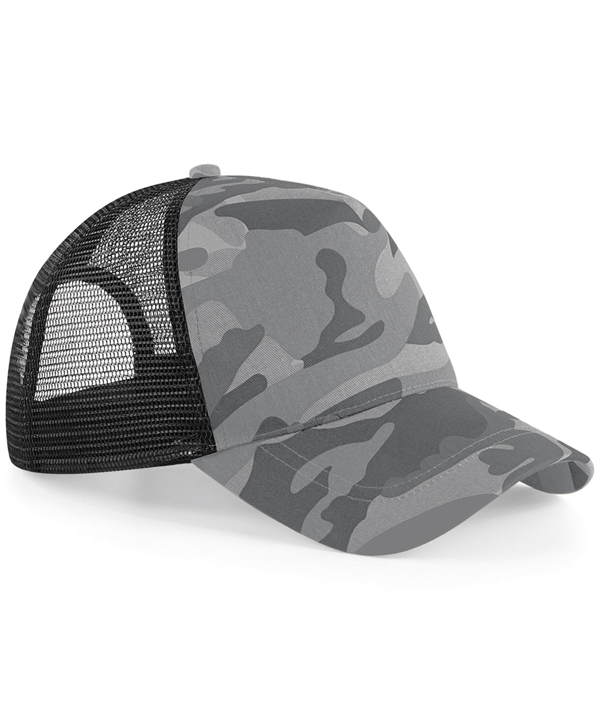 Beechfield Camo snapback trucker