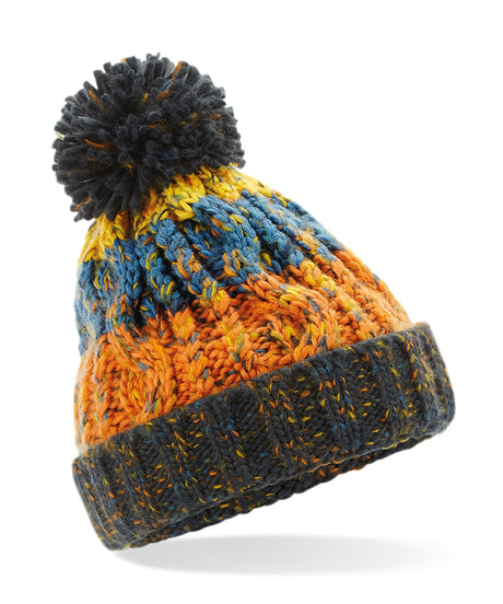 Beechfield Junior corkscrew pom pom beanie