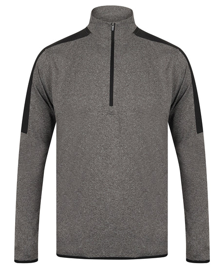 Finden & Hales ¼ zip mid-layer with contrast panelling